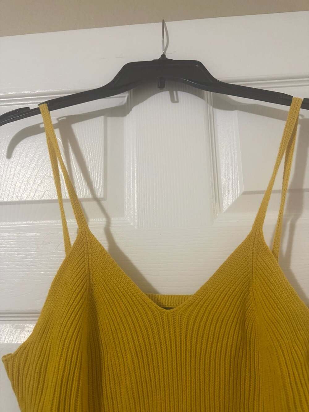 Almost Famous Ribbed Knit Mini Dress Mustard Yellow Size 2X - Picture 5 of 5